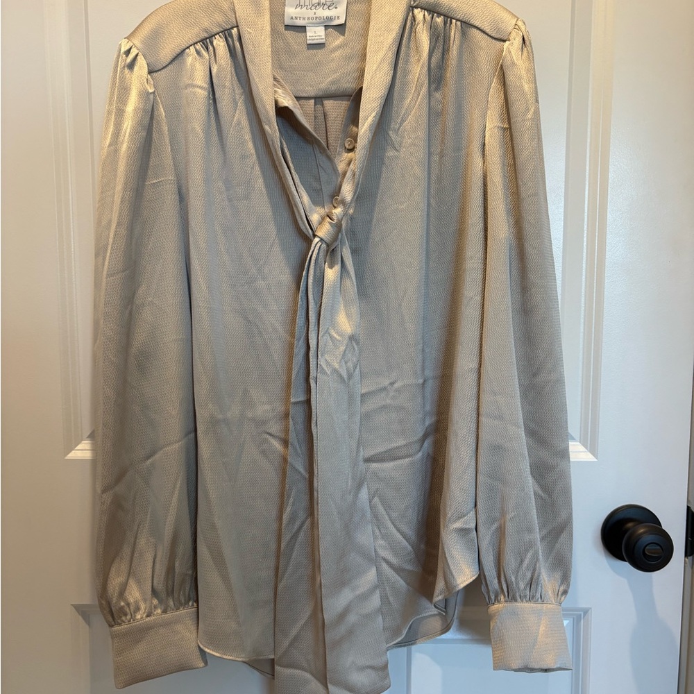Anthropologie X Mare Mare Champagne Tie Top